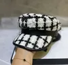 Kvinnor Winter Hat Kvinna åttonal cap målare mössor för kvinnor kashmir rutig vintage newboy cap enkel retro