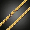 Chains SAIYE 18k Gold Necklace 4mm/6mm 24 Inch Plated 24k Side Chain For Men'S Birthday Party Jewelry Gifts