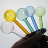 QBsomk smoking pipes color 40mm ball Pyrex Glass transparent Oil Burner Tube Burning Great tubes Nail tips