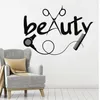 Wall Stickers Barber Tools Decal Hair Shop Hairdresser Beauty Salon Interior Decor Window Personalised Art Wallpaper N1797236m