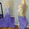 Mermaid sexy lavendel prom Kleider für schwarze girl