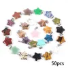 Pendant Necklaces 50Pcs Star Charm Decorative DIY With Hole For Jewelry Making Findings Keychain Crafts Supplies Gifts Anklet