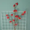 Decorative Flowers Fake Artificial For Decoration Rose Fruit Pomegranate Berries Bouquet Garden Living Room Home Decor Clearance
