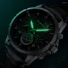 Relógios de punho 2023 homens Cronografia casual cronógrafo Hisp watch de aço inoxidável Bandwatch Big Dial Quartz relógio com ponteiros luminosos