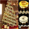 Christmas Decorations Led Ribbon Fairy Lights Tree Decoration Party Home String Navidad Year Gift Drop Delivery Garden Festive Suppli Dhyem