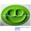 Placas de pratos Baby Sile Bowls Crianças Grade de comida Non Slip Bowl Bow