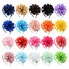 Hårtillbehör 20 färger Solid Big Flower Hairbands For Girls Handmade Ribbon High Quality Princess Decor Gift