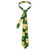 Cravates d'arc St Patricks Day Cravate Feuille d'or Shamrocks Rétro Cou à la mode pour hommes Quotidien Wear Party Collier Graphique Cravate Accessoires