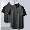 Męskie koszule 7xl Ice Silk krótkie rękawy duże rozmiary S DLA TRACELESE SAME SPRZEDAŻ TREND TREND Trend Ubranie Fcy