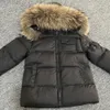 Down Coat Kids Winter Down Jacket Shiny Real Raccoon päls krage småbarn pojkar huva kappa baby flickor varma snöar barn parkor 231123