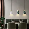 Lâmpadas pendentes Modern Nordic Branco Verde Mármore LED Lâmpada para Quarto Cabeceira Sala de Jantar Banheiro Decoração de Pedra Luzes do Candelabro