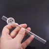 Wholesale 146mm Clear Steamrollers glass hand smoking pipes Lab smoking tobacco pipes with dry herb bowl ZZ