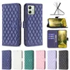 Telefonfodral för Moto G Play Power Edge 40 Neo G04 G24 G34 G84 G54 G14 G13 2024 4G 5G GRID PALLET LÄDER CASE LUXURY