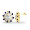 Stud Earrings Luxury Designer 2ct Moissanite With Certificate Yellow Gold Jewelry For Women Pass Diamnd Trenging Gift