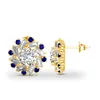 Boucles d'oreilles de luxe de styliste 2ct Moissanite avec certificat, bijoux en or jaune pour femmes, cadeau de trengage en diamant