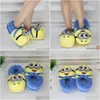 Pantoufles d'intérieur Y200706 mignon dessin animé Minion peluche maison d'hiver pour Adts femmes hommes livraison directe chaussures accessoires DH04H