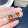 Cluster Rings 4pcs/Set Occidental Topaz Earrings Ring Set 925 Sterling Necklack For Women Wedding Engagement Fine Jewelry