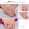 Solitaire Ring Elegant Classic Real 925 Sterling Silver Finger Rings smycken Crystal Cubic Zircons 6 Claws Women Wedding Anillos 230424