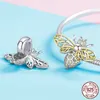 Authentic 925 Sterling Silver Crystal Bee Beads Charms fit for Original Charms Women Luxury DIY Jewelry