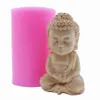 Tathagata Buddha-Kerzenformen, handgefertigte Wachs-Silikonform, verzierte Aromatherapie-Gipsharz-Bastelform H12222268