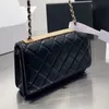 Diseñador Mujer 19 Moda WOC Bolsa acolchada Bolsa Francia Marca de lujo Piel de cordero Solapa de cuero Monedero Bolso cruzado Señora Cadena de oro Correa Bolsas de hombro 20 cm