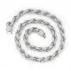 اجتياز اختبار الماس 10 مم 18-24 بوصة من الذهب المطلي S925 Sterling Silver Moissanite Rope Stain Bracelec