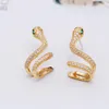 Stud Earrings S925 Silver Needle Ear Bone Clip Zircon Snake Simple Fashion Studs All-Match Punk Rings Jewelry Accessories