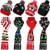 Christmas Decorations Festive LED Lighted Hat and Scarf Set Latest Pattern Collection for Autumn Winter Celebrations 231124