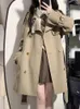 Women's Trench Coats Rdmq 2023 Płaszcz Korean Fashion College Style Casual Windbreaker Kobieta jesienna długie rękawy podwójne piersi