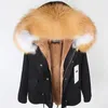 Parkas à la baisse des femmes Maomaokong Real Fur manteau de mode collier de mode hiver