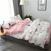 Yatak takımları ev tekstil yatak pamuk seti düz tabaka fil yorgan kapağı pastoral tarzı çarşaflar 4pc Bedcloth