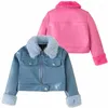 Chaquetas Otoño Invierno chaqueta de piel para niña PU Learher ropa de bebé abrigo corto moda chico ropa niños trajes Chic elegante