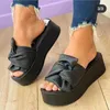 Hausschuhe Sommer Plateau Sandalen für Frauen Mode Lässig Hanf Wedges Hausschuhe Dicke Sohle Offene Spitze Outdoor Strand Frau Wanderschuhe 230422