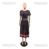 女性デザイナーチャンネルクラシックレディースggityボヘミア女性レトロレディーファッションカラフルなアフリカセクシーなスカート2ピースドレス