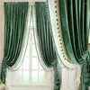 Curtain European Style Luxury Retro Curtains For Living Room Dining Shading Heat Insulation Velvet Tulle Valance