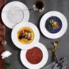 Plates Ceramic Dining Plate Club Main Western Restaurant Steak Cold Dishes Dessert Round Kitchen Tableware Flat