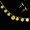 Chains 12/24pcs Mix Style Necklace Earring Jewelry Set Gold Plated Fashion Smile Eye Cross Pendant Women Holiday Birthday Party Gift