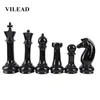 VILEAD Zesdelige set keramische internationale schaakfiguren creatieve Europese ambachtelijke woondecoratie accessoires handgemaakte ornament T266W