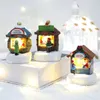 装飾的なオブジェクトの人形クリスマスデコレーション樹脂の家の夜の雪だるまの小さなクリエイティブギフト飾り231124