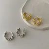 Creolen 2023 Ankunft Einfach Temperament Unregelmäßig Gefaltet Für Frauen Mode Gold Silber Farbe Metall Schmuck Geschenke