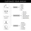 Luster Jewelery Round 10/14K 및 S Sterling Sier Moissanite 스터드 스터드 골드 이어링
