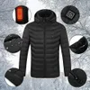 Men's Down Parkas 19 Areas Heated Jacket USB Men's Heating Jacket Heated Vests Coat Women's Warm Vest Hunting Hiking Camping Winter Clothing 231123