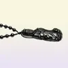 Feiner Schmuck handgeschnitzte natürliche echte Obsidian Kwanyin Göttin Bodhisattva Buddha Anhänger Halskette 1422848