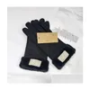 Cinq doigts gants tricotés couleur unie Uni Touch hiver tricot Sn téléphone portable intelligent livraison directe accessoires de mode chapeaux écharpes M Dhsaz