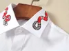 Men's Casual Shirts Mens Hipster Embroidery Mandarin Collar Slim Fit Long Sleeve Dress 874159
