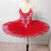 Ropa de baile Falda tutú de ballet roja Vestido de ballet Traje de lago de cisne para niños Trajes de danza del vientre para niños Escenario profesional 231124