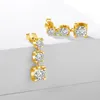 Stud Earrings Trendy 925 Sterling Silver D Color VVS1 Moissanite For Women Top Quality Sparkling Wedding Jewelry