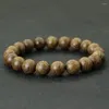 Bracelet Antique en perles de bois de 10mm, fait à la main, brassard pour hommes, bouddha, pour poignet, Yoga, méditation, bijoux pour hommes