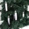 10pc led vela luz com clipes festa em casa casamento decoração da árvore de natal controle remoto sem chama sem fio velas de natal luz y3111