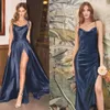 Party Dresse Spaghetti Strap Soirée Slim Fit Slip Long Casual High Slit Cowlneck Summer Beach Aline Prom Date 230422